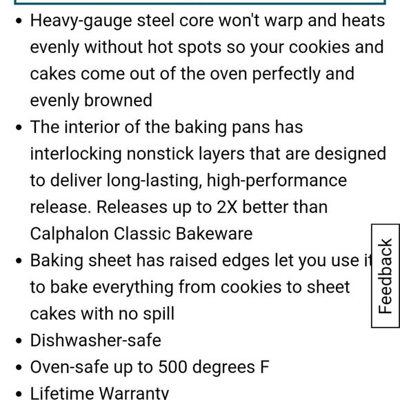 Calphalon Nonstick Bakeware 2-PC Baking Sheet Set - Picture 4 of 7